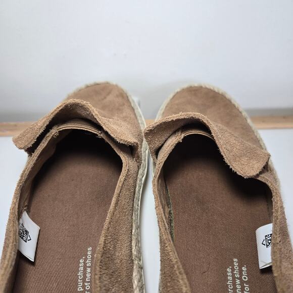 TOMS Sunset Toffee Suede Women's‎ Tan Slip-On Espadrille Sneakers Size 8 - Picture 7 of 11